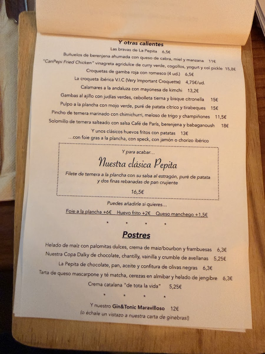 La Pepita Photo Menu 10