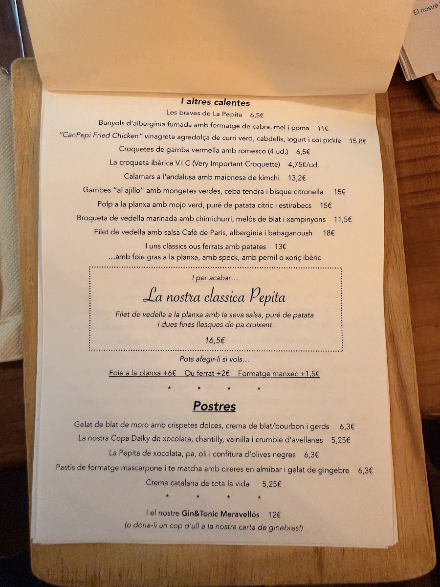 La Pepita Photo Menu 5