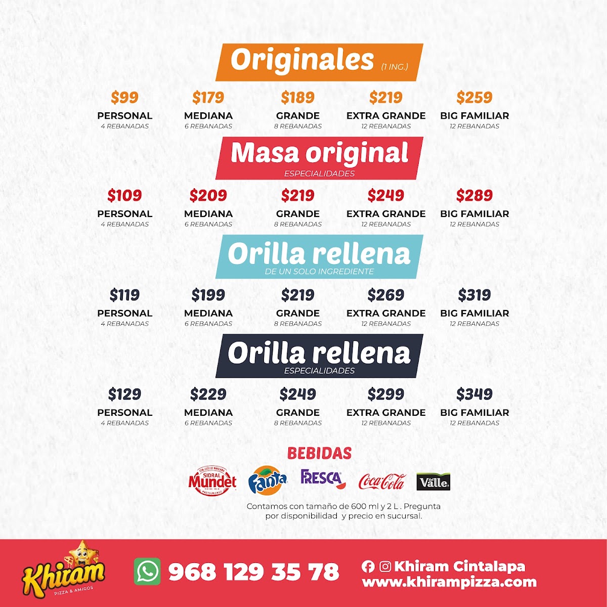 Khiram Pizza Tehuantepec Photo Menu 1