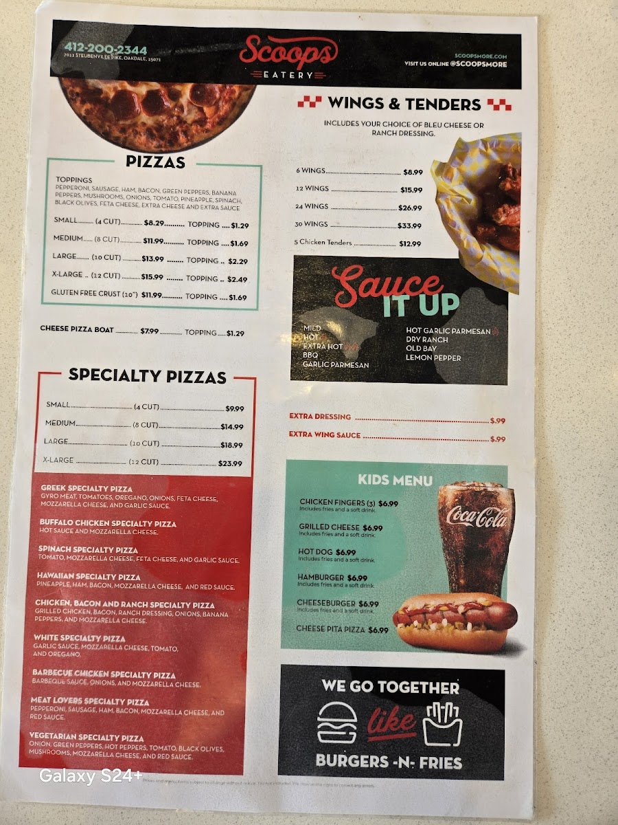 Scoops & More Eatery Photo Menu 3