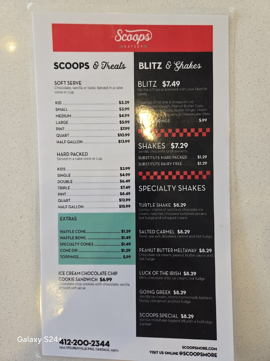 Scoops & More Eatery Photo Menu 4