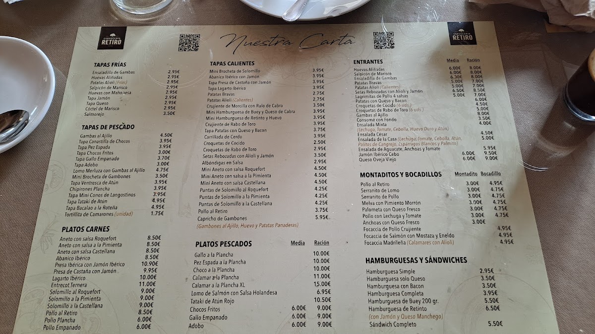 Cervecería Retiro Photo Menu 2