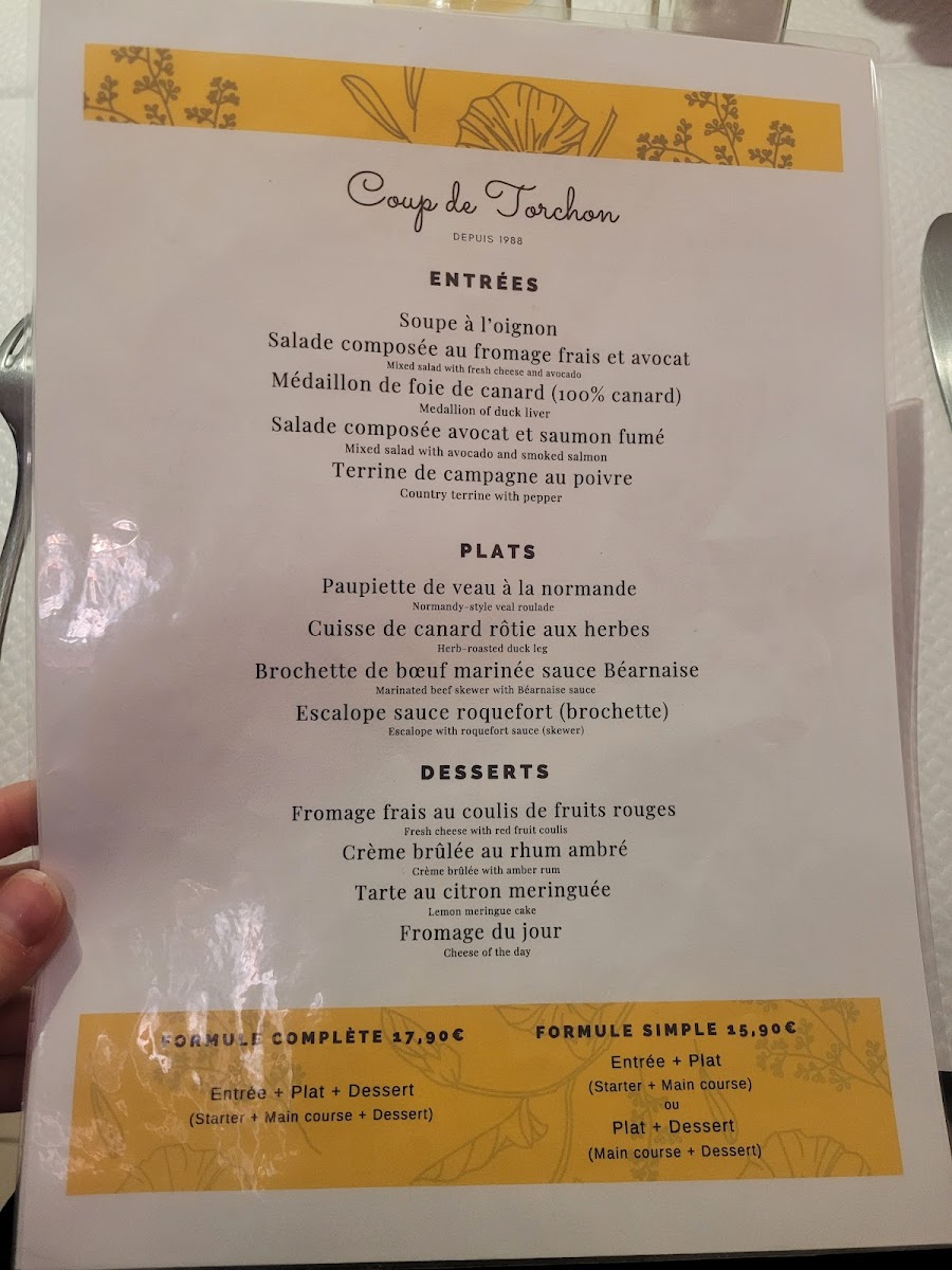 Le Coup de Torchon Photo Menu 10