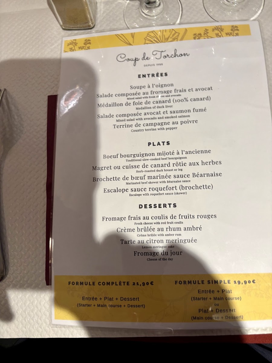 Le Coup de Torchon Photo Menu 7