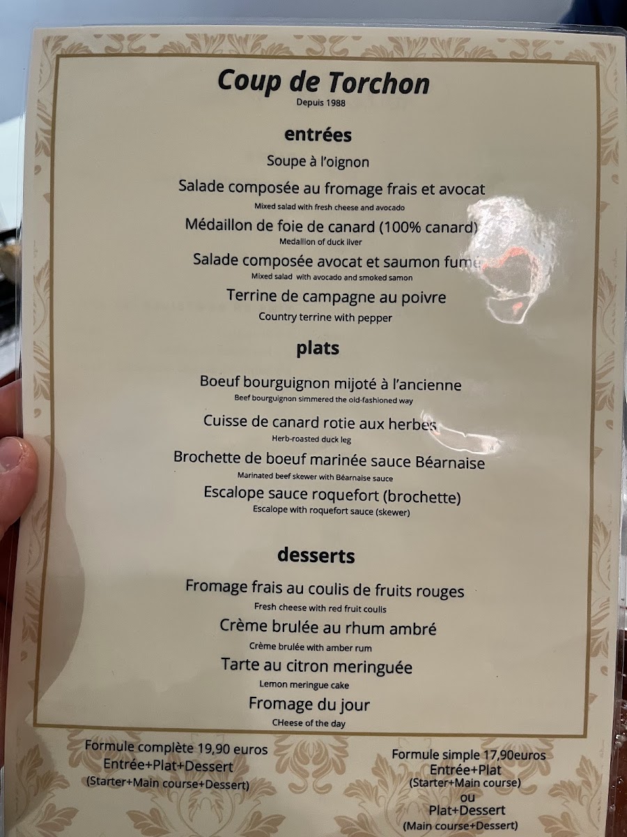 Le Coup de Torchon Photo Menu 9