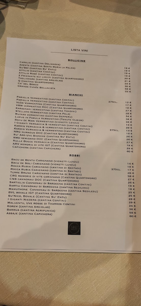 Ninu Bistrot Photo Menu 2