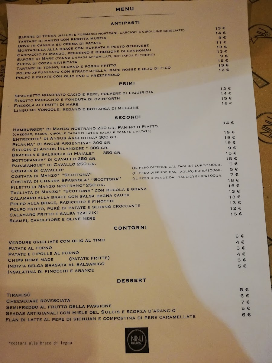 Ninu Bistrot Photo Menu 3