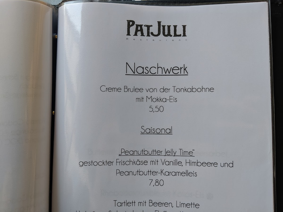 Restaurant PatJuli Photo Menu 4