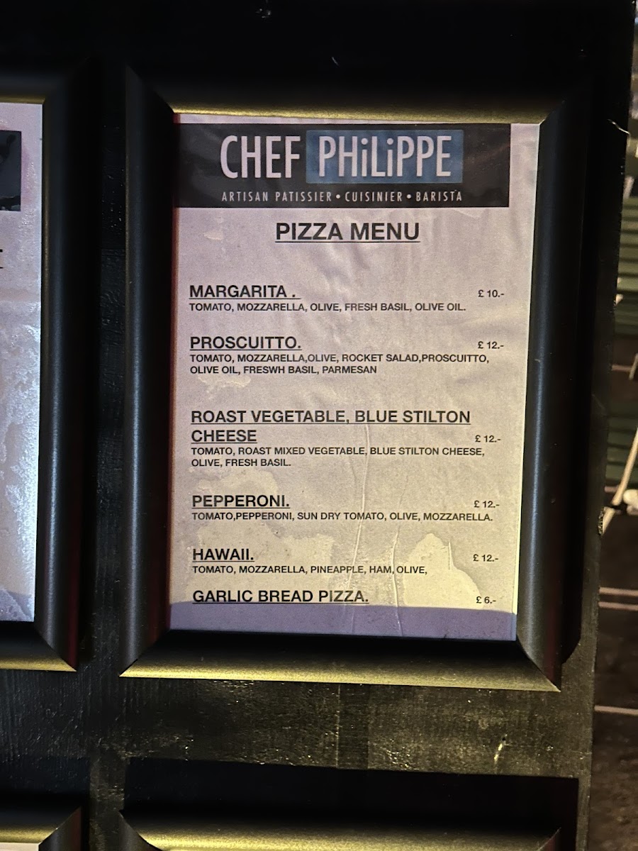 Chef Philippe Photo Menu 2