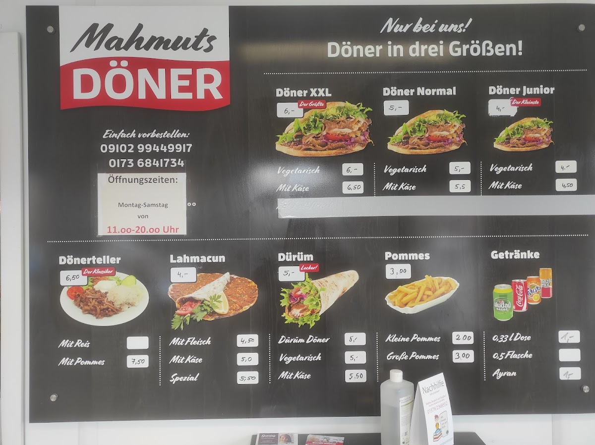 Mahmut's Döner Photo Menu 1