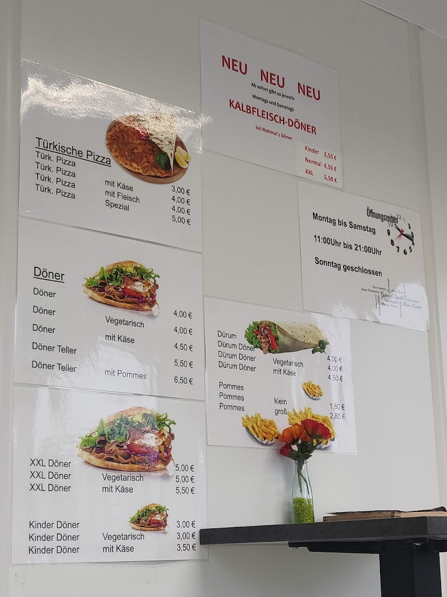 Mahmut's Döner Photo Menu 2