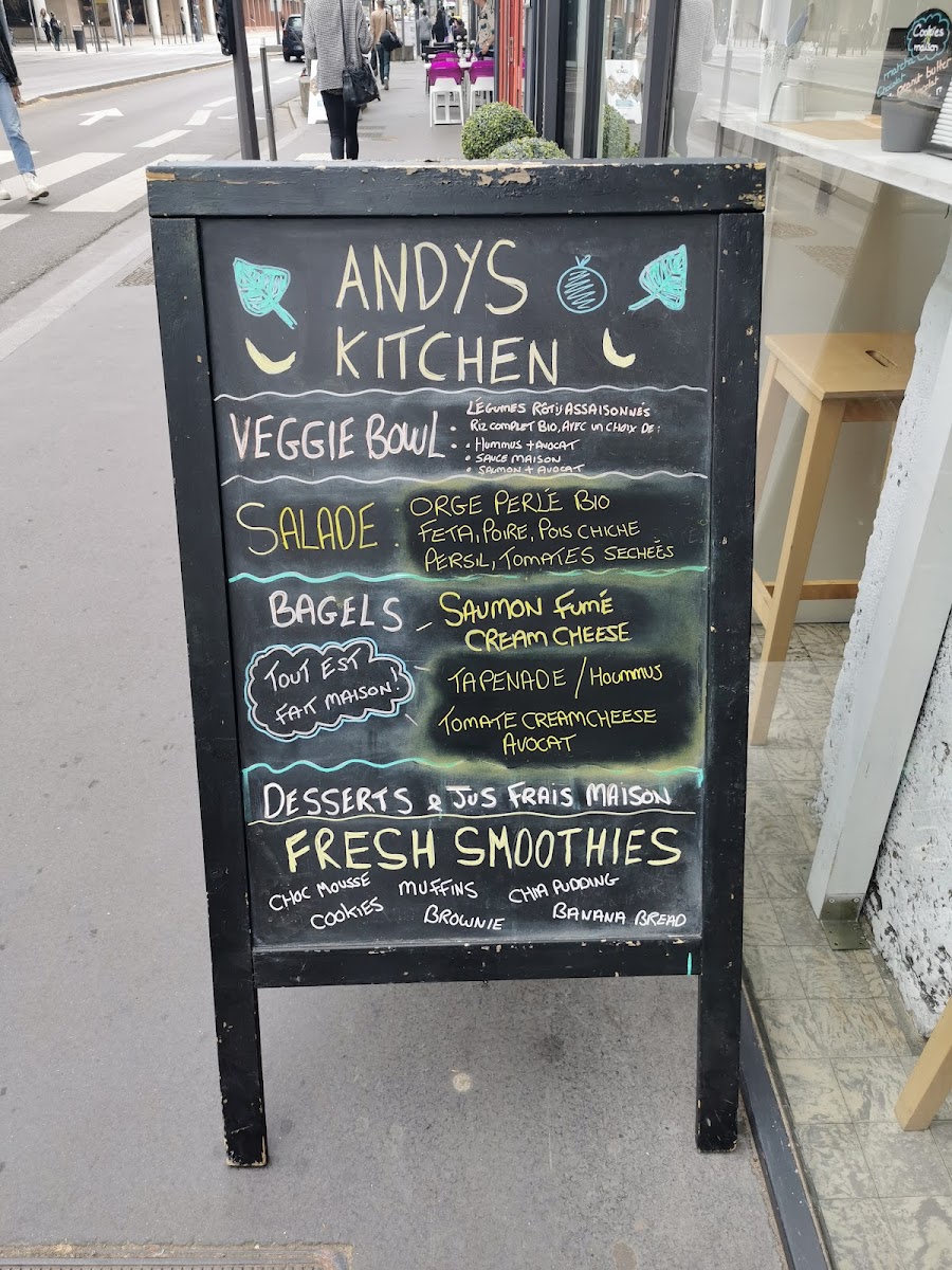 Andy's Kitchen Photo Menu 1