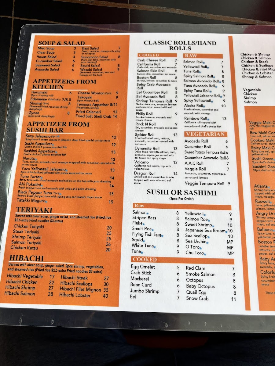 Wasabi Hibachi Sushi Bar Photo Menu 6