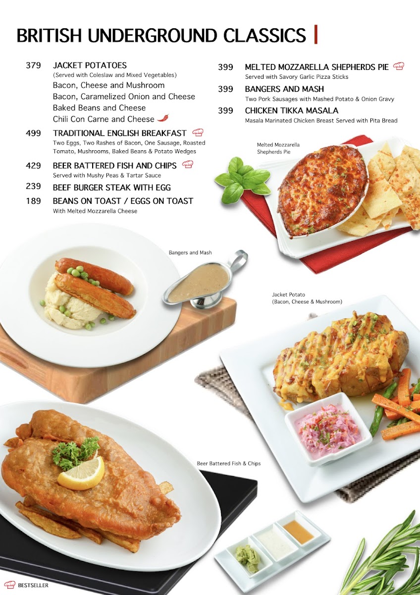 London Underground Pizza Photo Menu 1