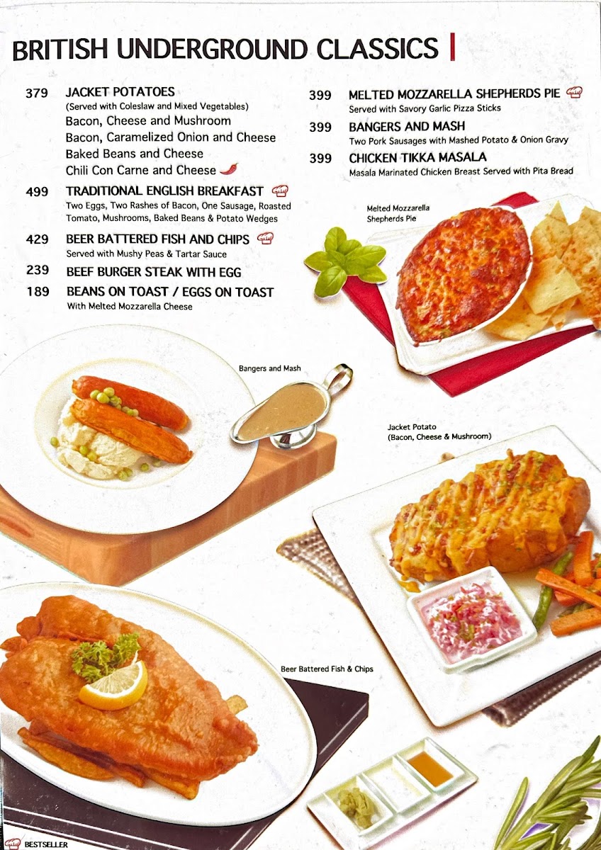 London Underground Pizza Photo Menu 10