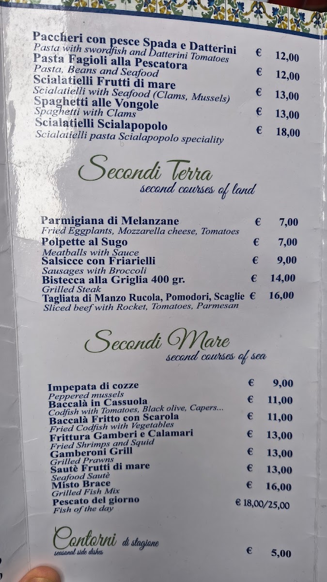 Trattoria Scialapopolo Photo Menu 4