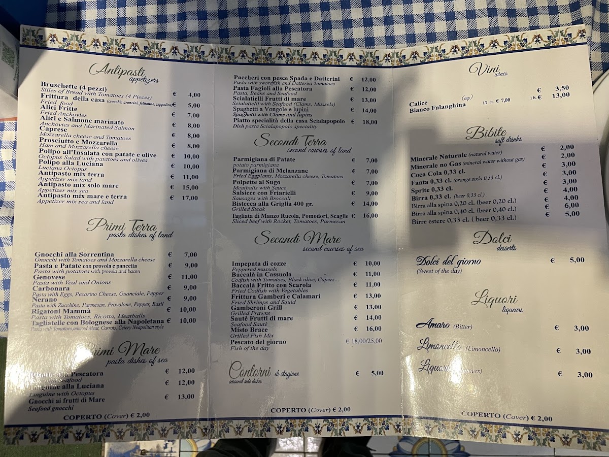 Trattoria Scialapopolo Photo Menu 5