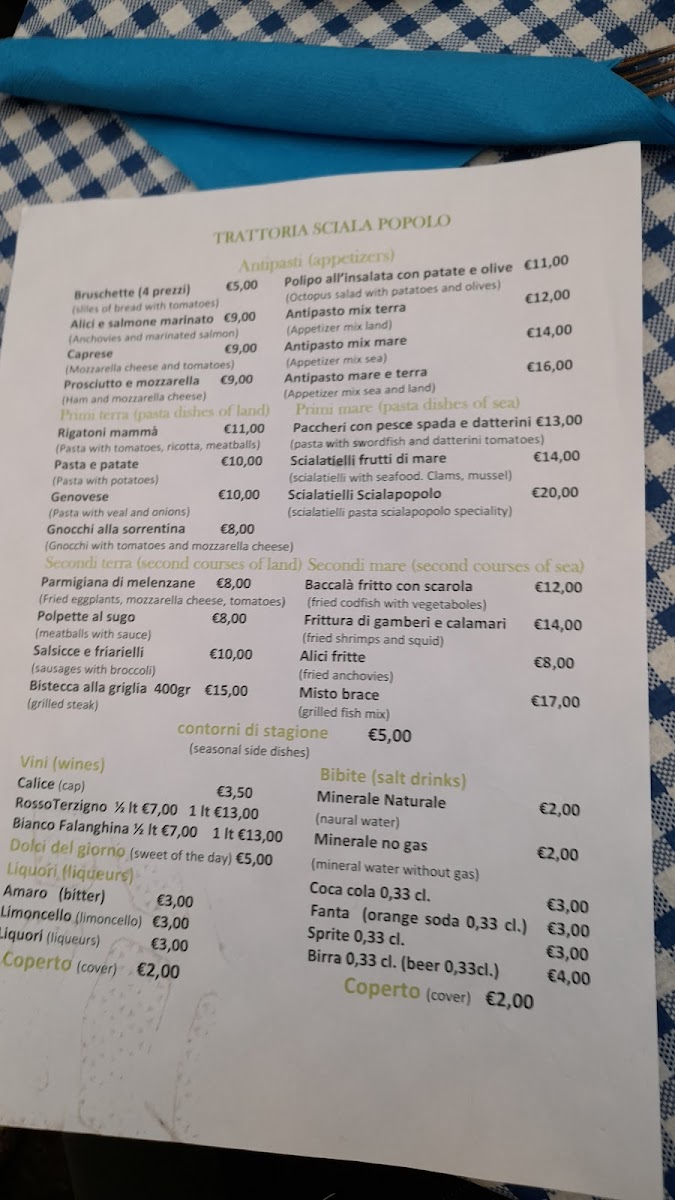 Trattoria Scialapopolo Photo Menu 9