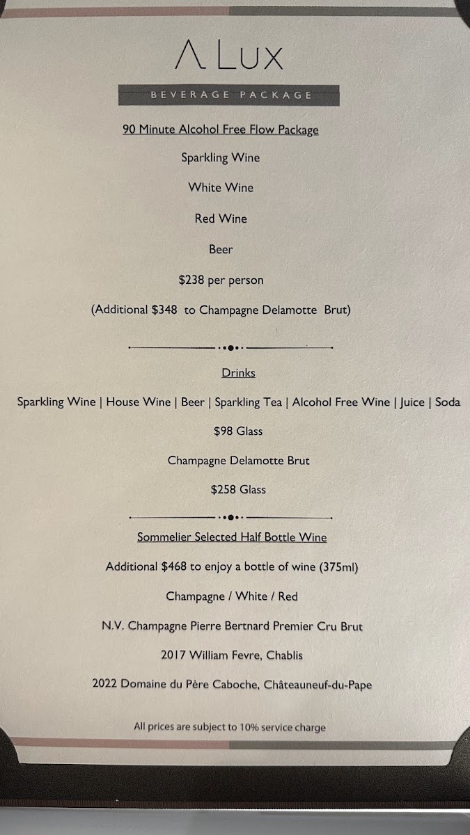 A Lux Photo Menu 2