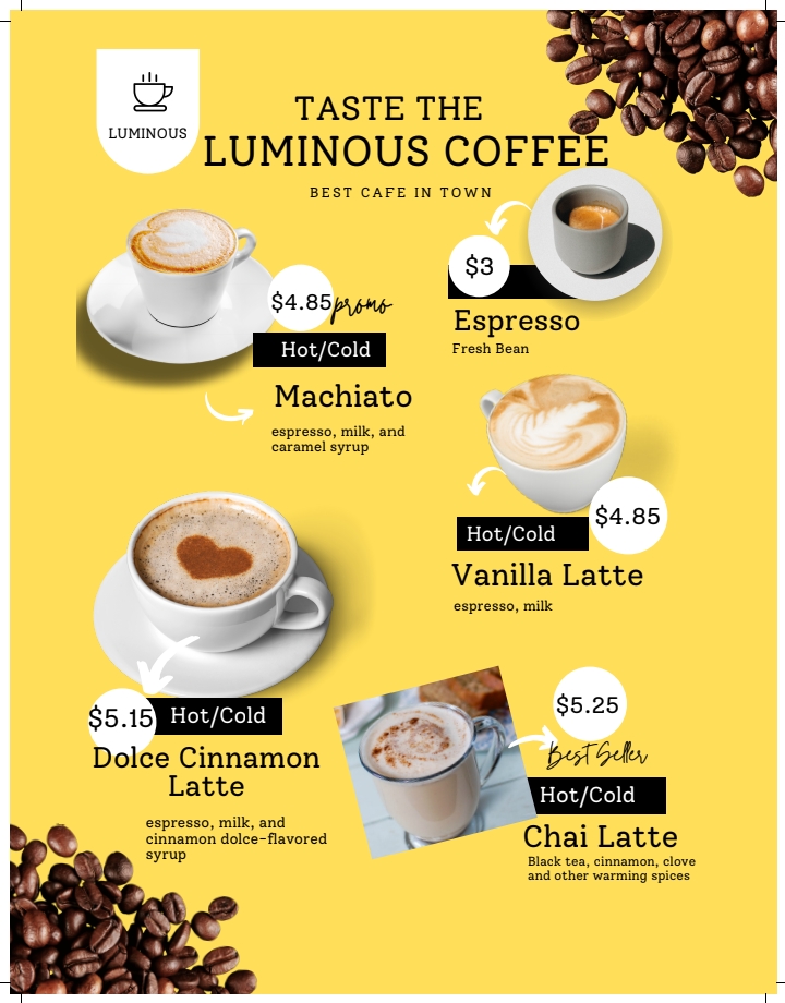 Luminous Cafe Photo Menu 4