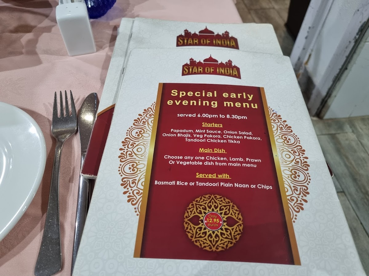 Star of India Photo Menu 10
