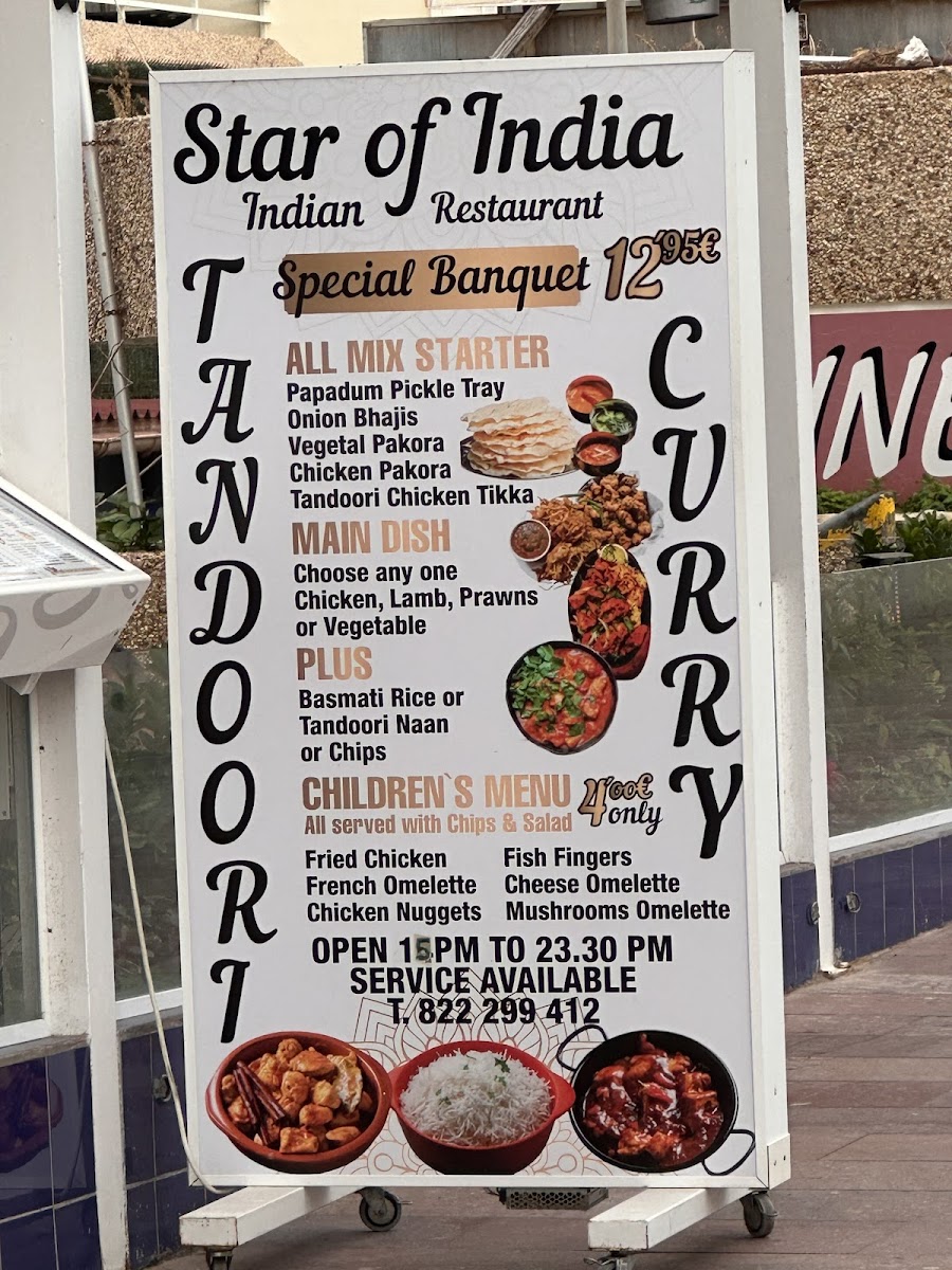 Star of India Photo Menu 2