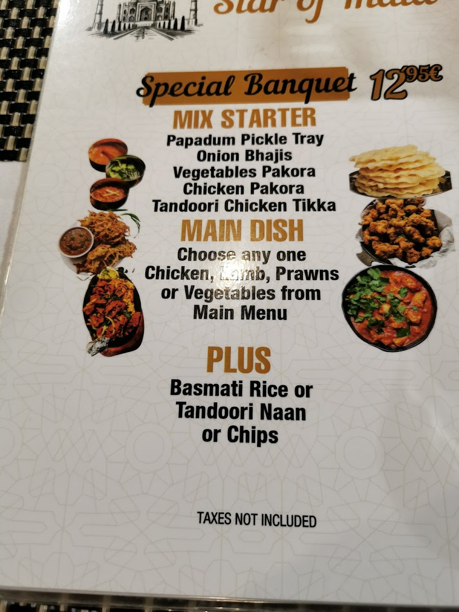 Star of India Photo Menu 3