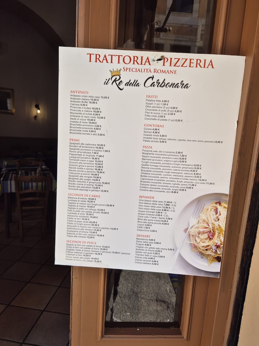 Trattoria Pizzeria il Re della carbonara Photo Menu 1