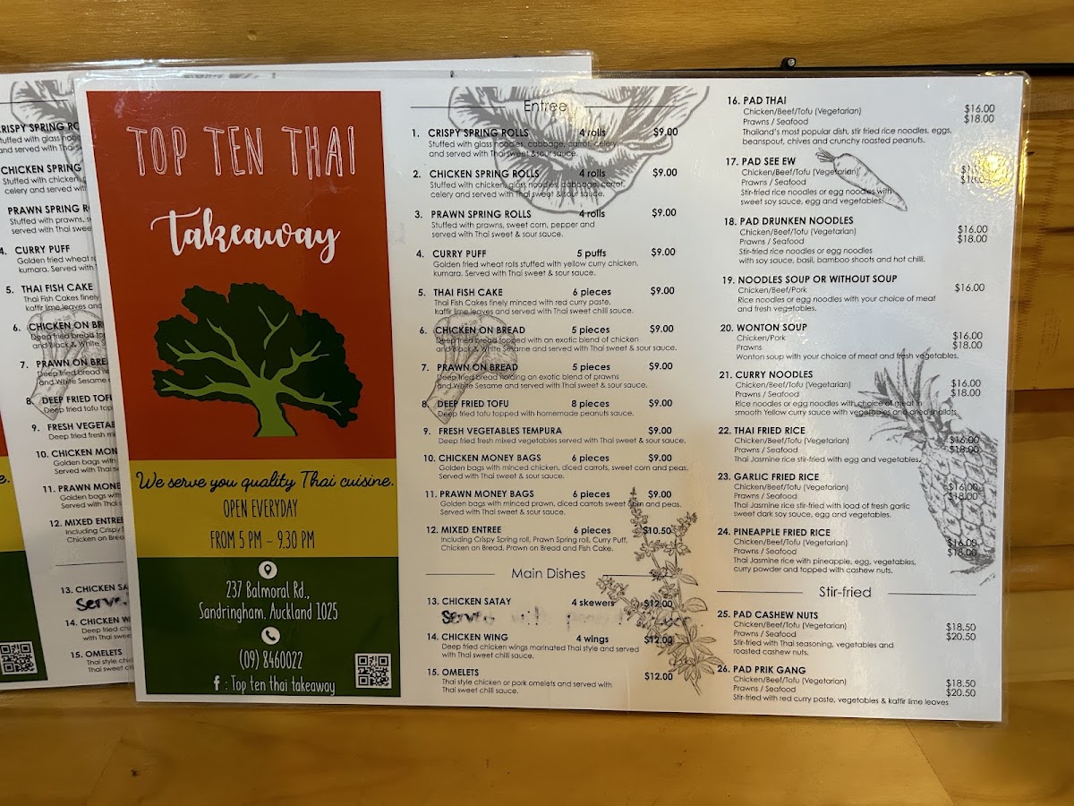Top Ten Thai Food Takeaway Photo Menu 9