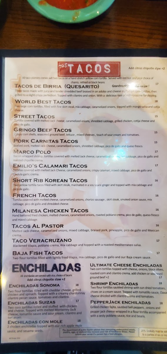 Rio Bravo Tacos & Tequila Photo Menu 8