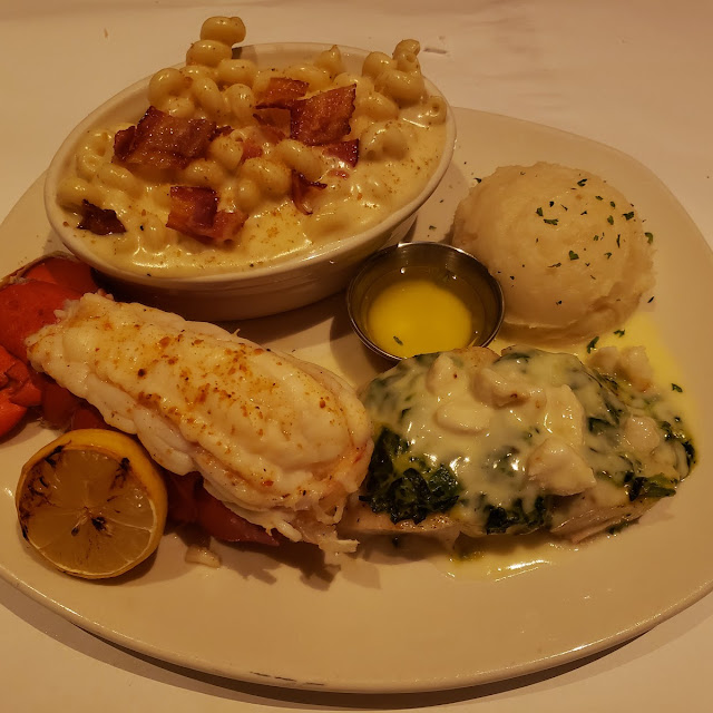 Lobster Tail and Scalloped Potatoes Au Gratin