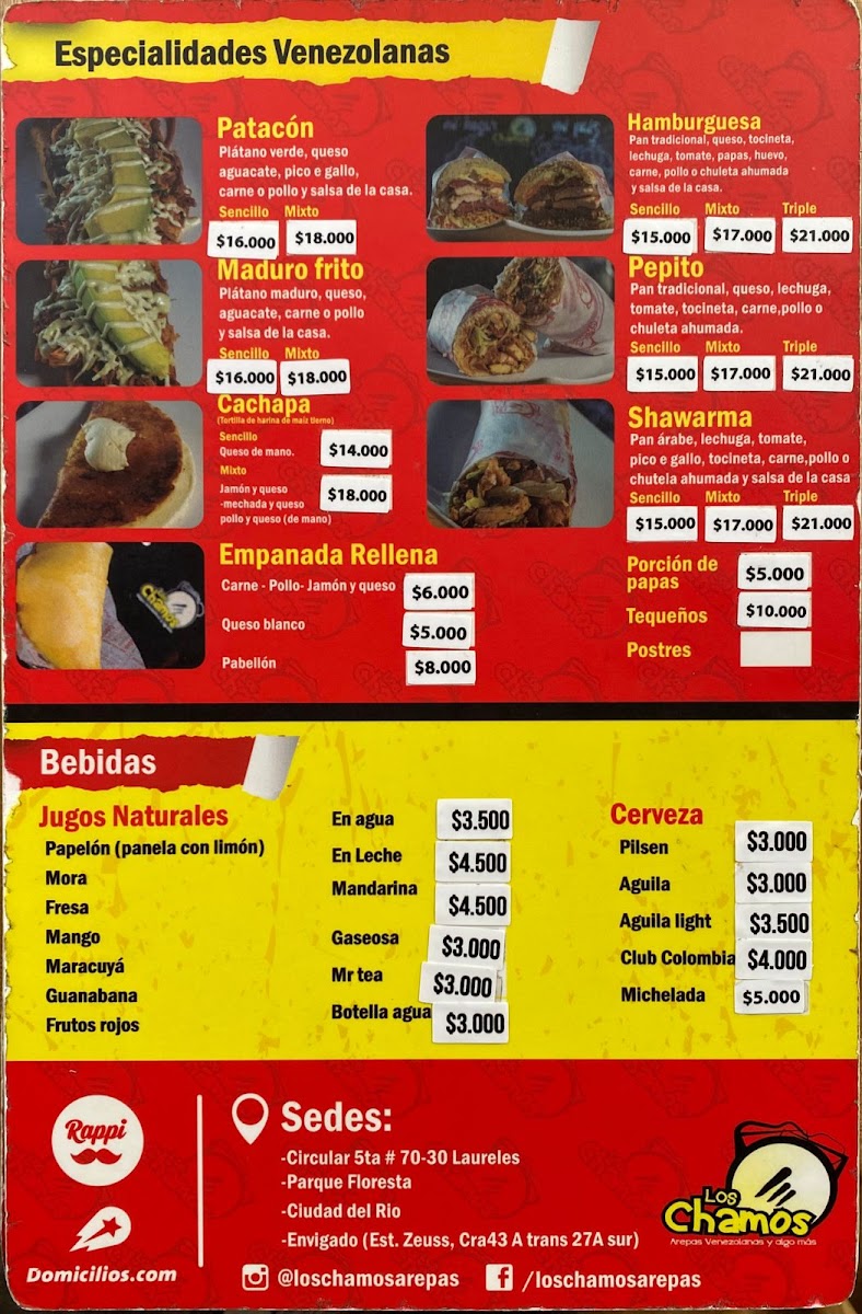 Los Chamos Arepas Venezolanas y algo mas Photo Menu 5