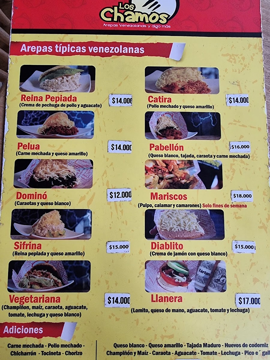 Los Chamos Arepas Venezolanas y algo mas Photo Menu 6