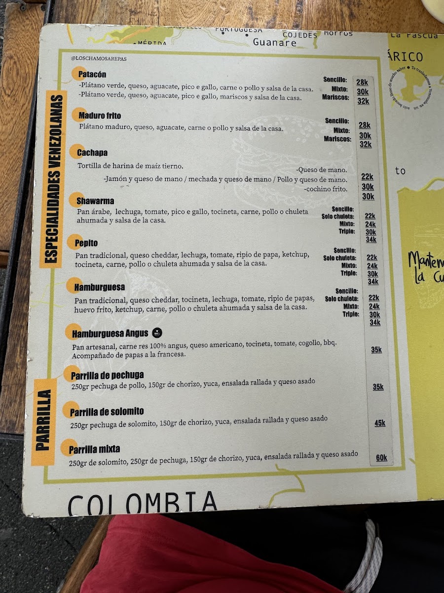 Los Chamos Arepas Venezolanas y algo mas Photo Menu 8