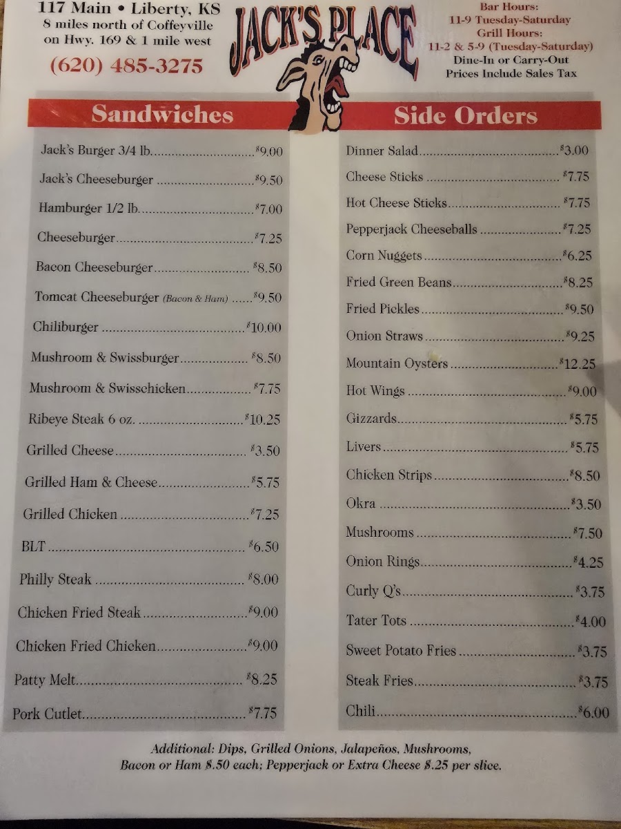 Jack's Place Photo Menu 4
