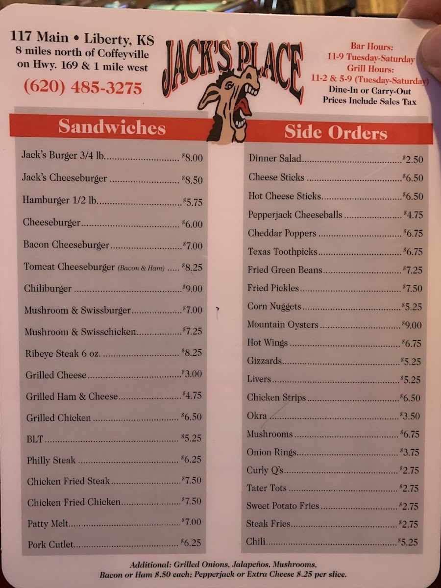 Jack's Place Photo Menu 6