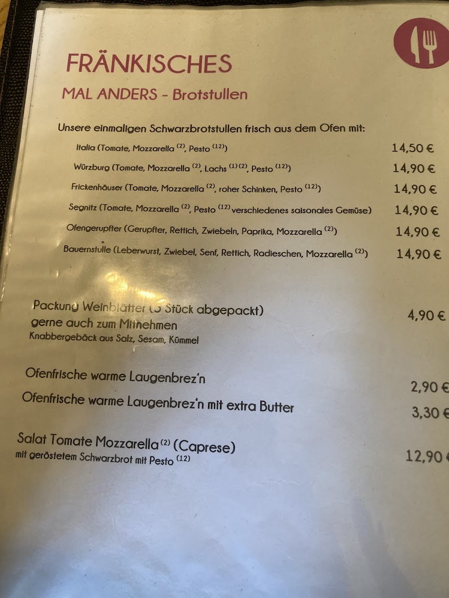 WEINBISTRO FRICKENHAUSEN Photo Menu 3