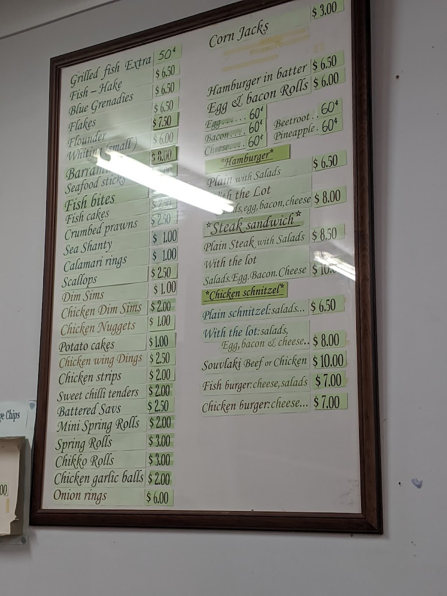 Yarrunga Take Away Photo Menu 2