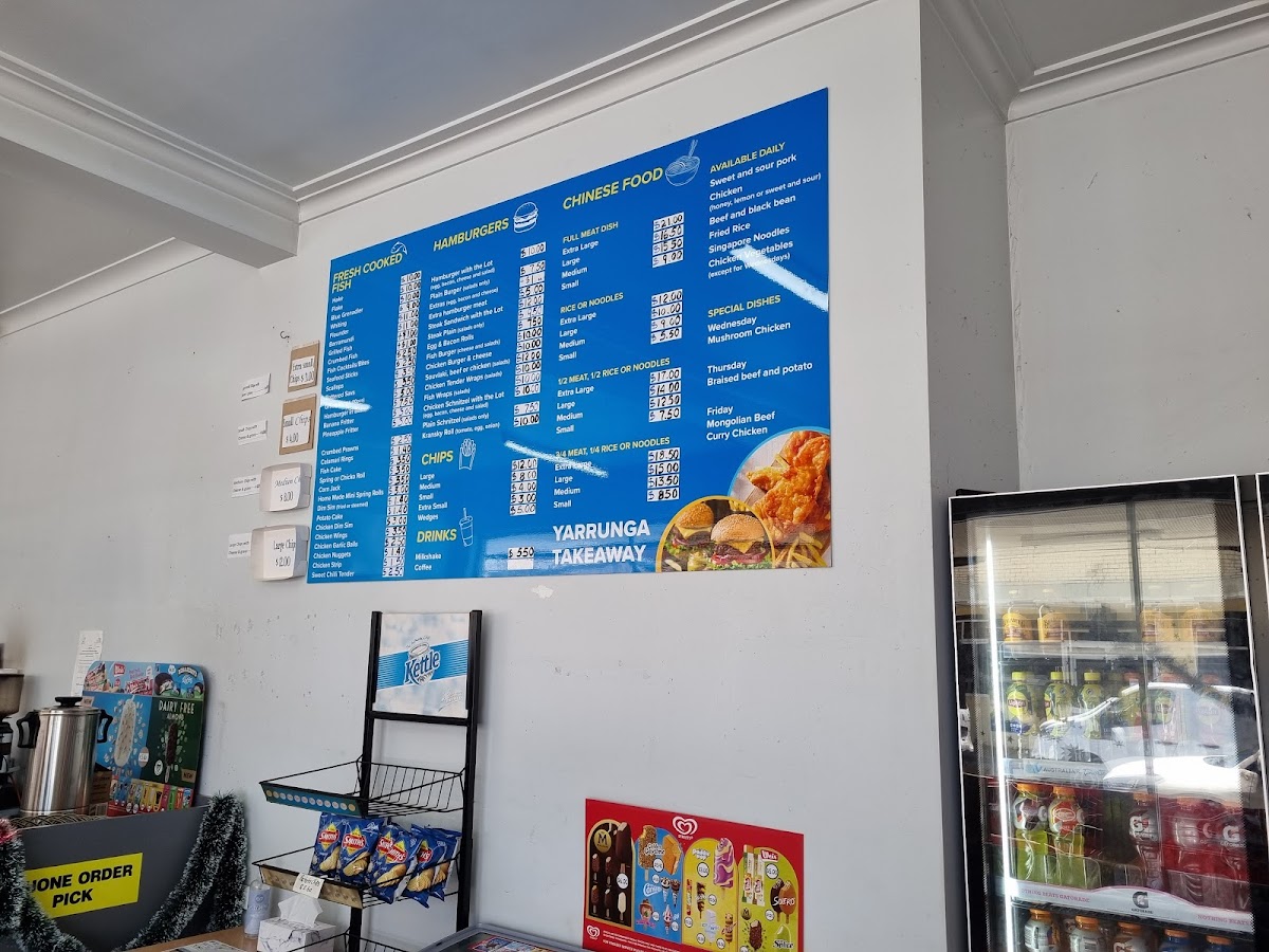 Yarrunga Take Away Photo Menu 3