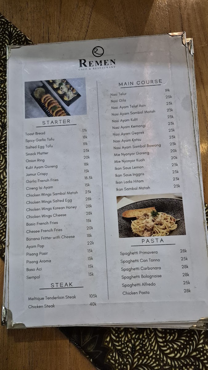 Remen cafe & resto Photo Menu 3