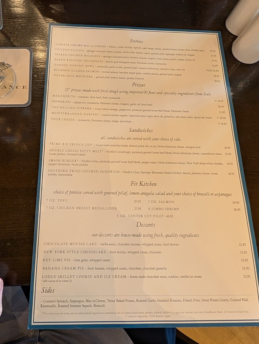 Riverdance Restaurant Photo Menu 1