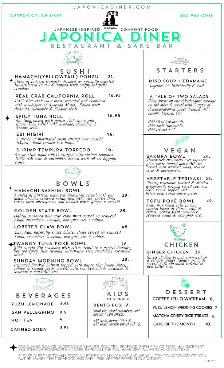 Japonica Diner/Merriweather Creperie Photo Menu 2