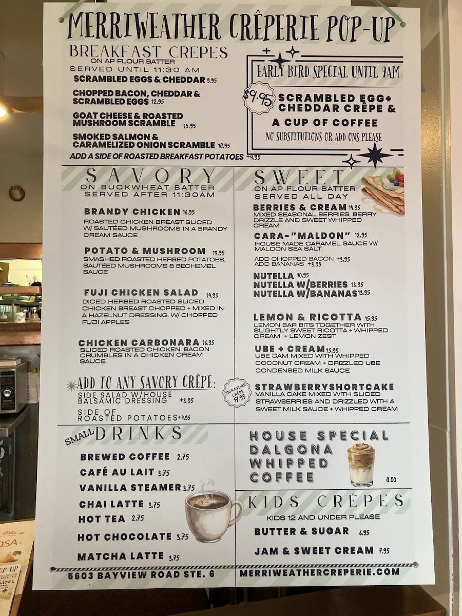Japonica Diner/Merriweather Creperie Photo Menu 3