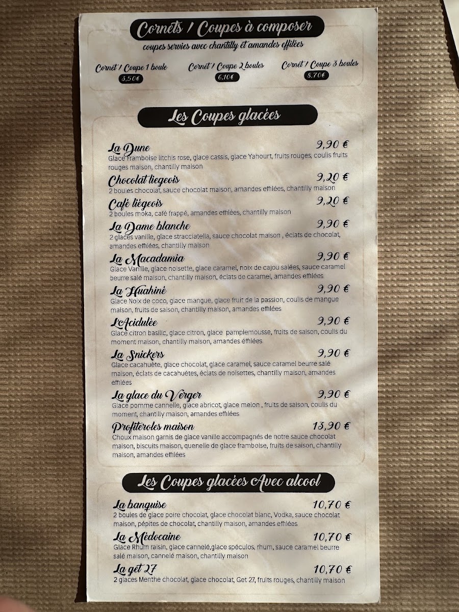 La dune glacée Photo Menu 1
