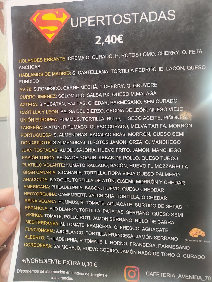 Avenida 70 Photo Menu 1