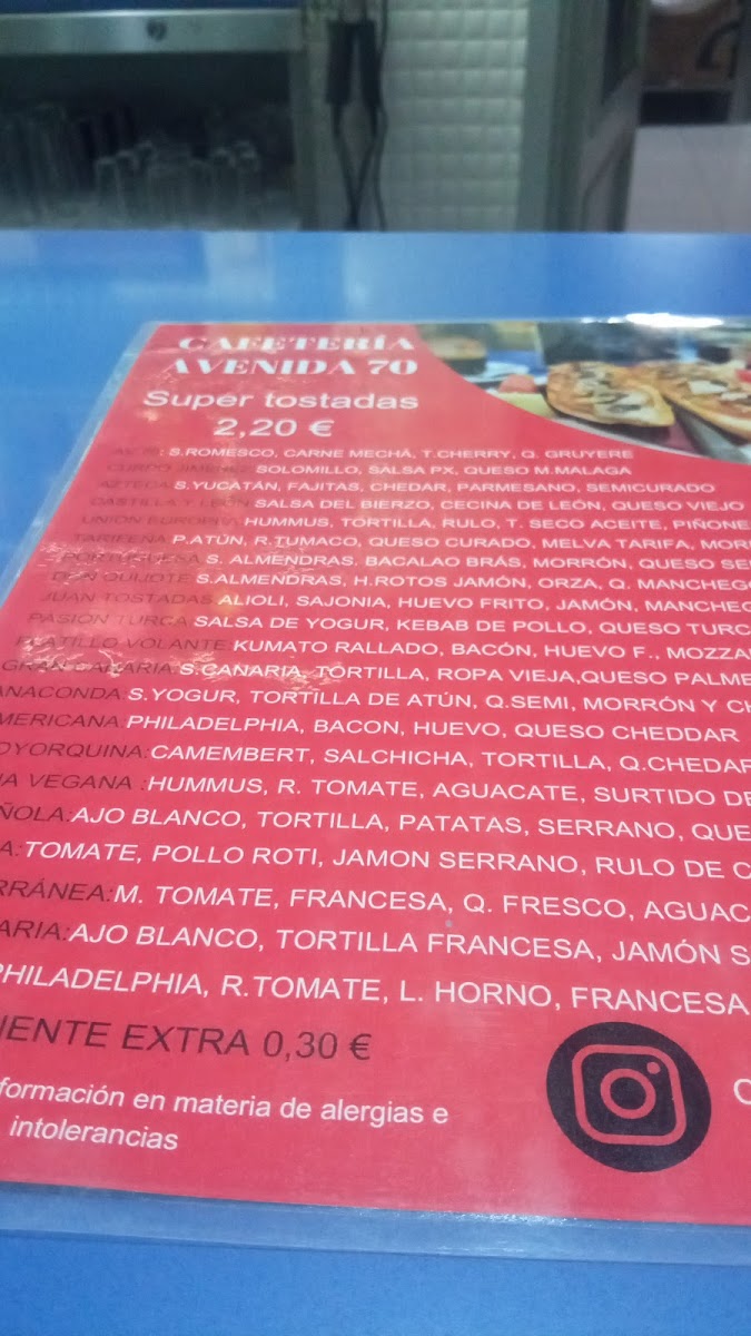 Avenida 70 Photo Menu 10