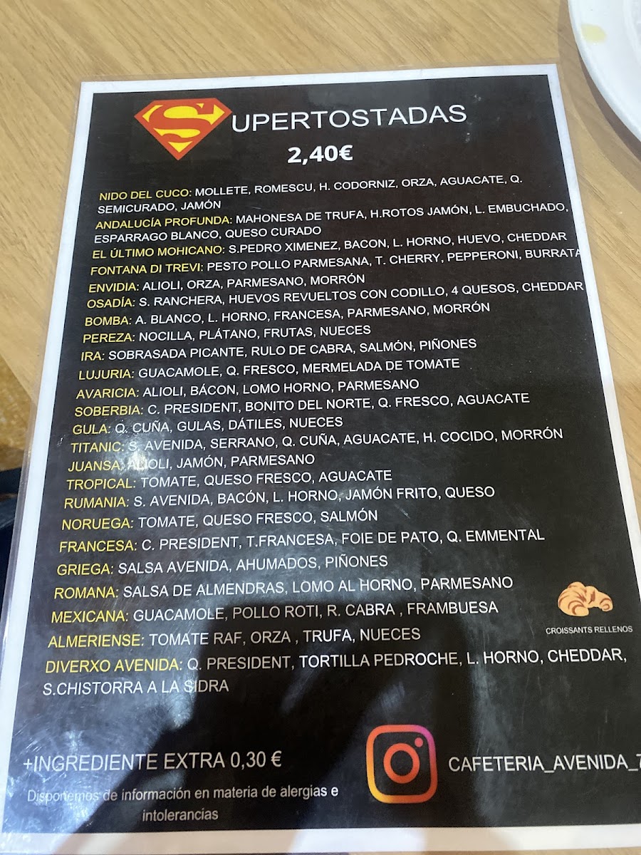 Avenida 70 Photo Menu 2
