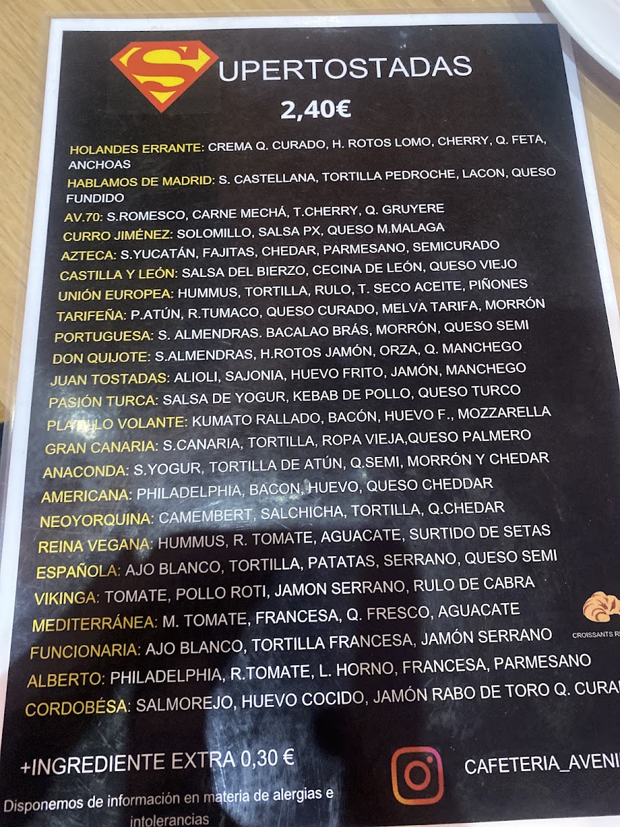 Avenida 70 Photo Menu 4