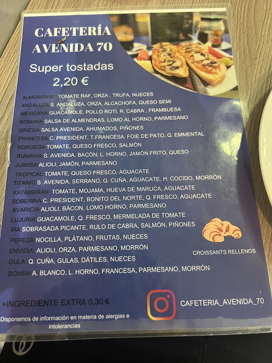 Avenida 70 Photo Menu 5