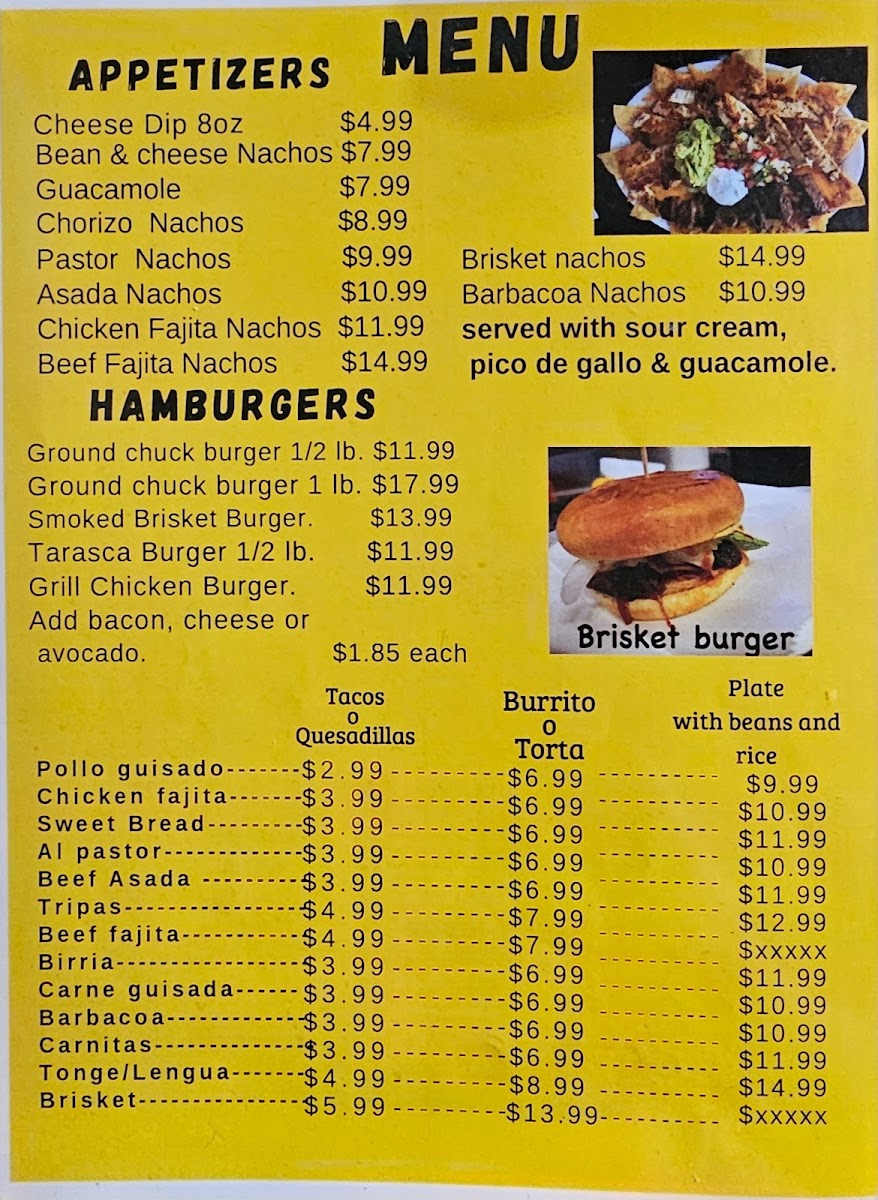 Estrada's Mexican Steak House Photo Menu 1